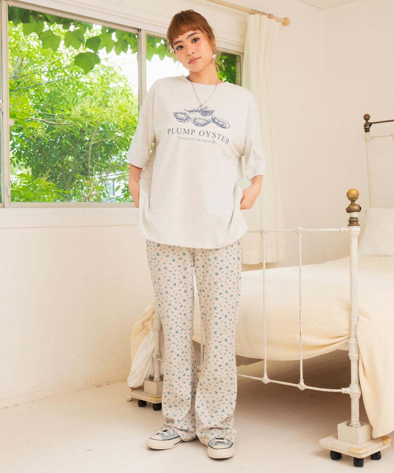 小花柄 リラックス フレア パンツ 852-6049 – ANAP オンラインショップ