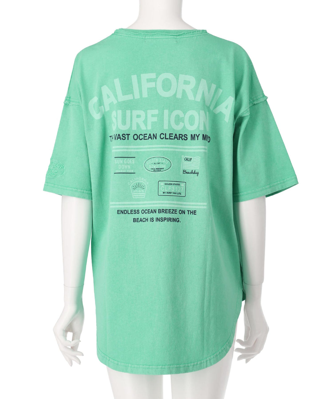 ピグメント加工 カットオフ CALIFORNIA ロゴ Tシャツ 853-5929