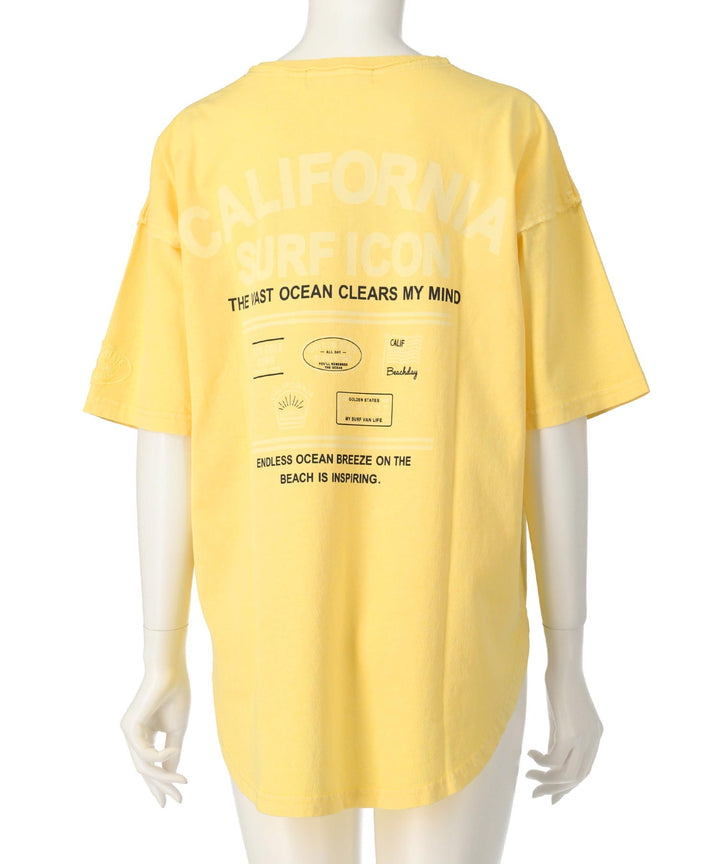 ピグメント加工 カットオフ CALIFORNIA ロゴ Tシャツ 853-5929
