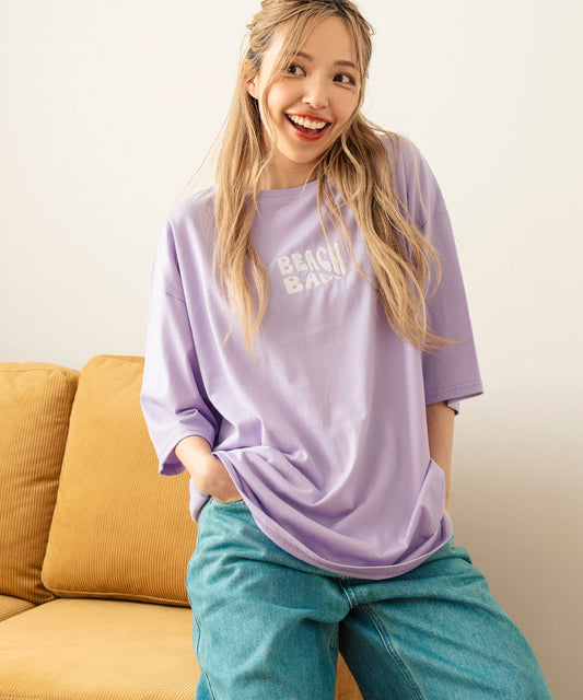 SEA モチーフ プリント ビッグ Tシャツ 853-5955