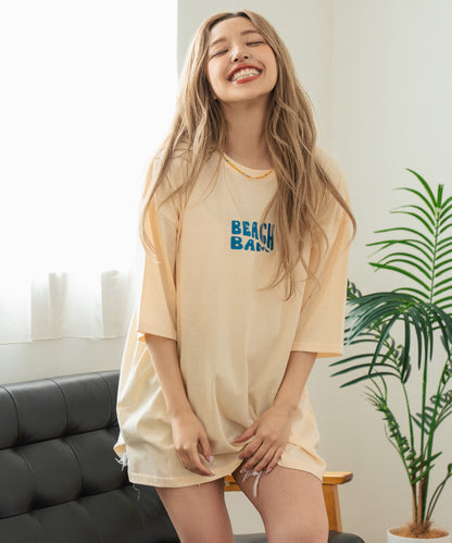 SEA モチーフ プリント ビッグ Tシャツ 853-5955