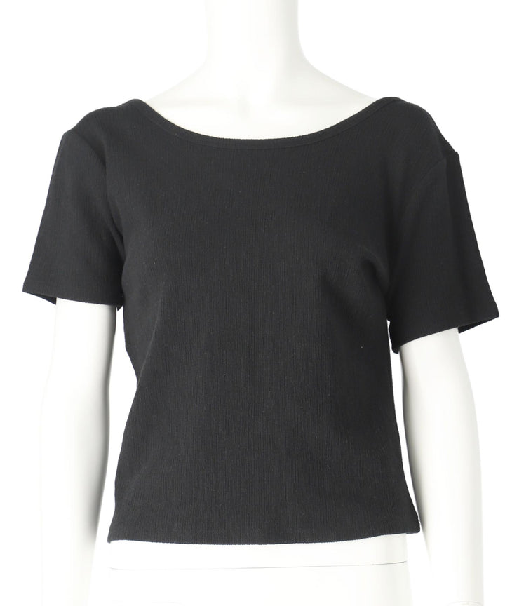 カット ジャガード 前後2WAY カシュクール 半袖 トップス 853-5974