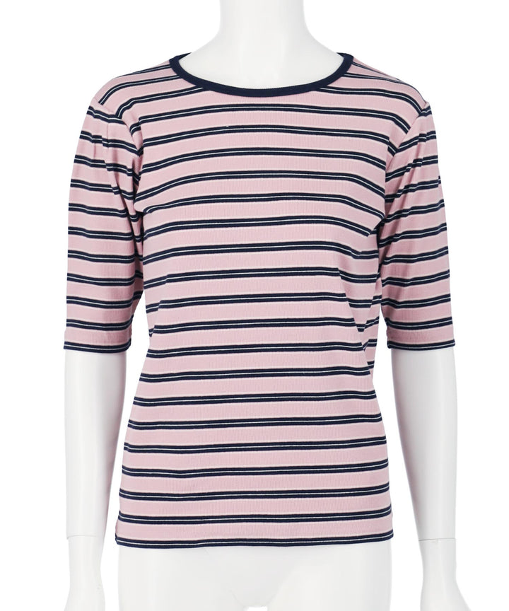 マルチボーダー コンパクト 半袖 Tシャツ 853-5984