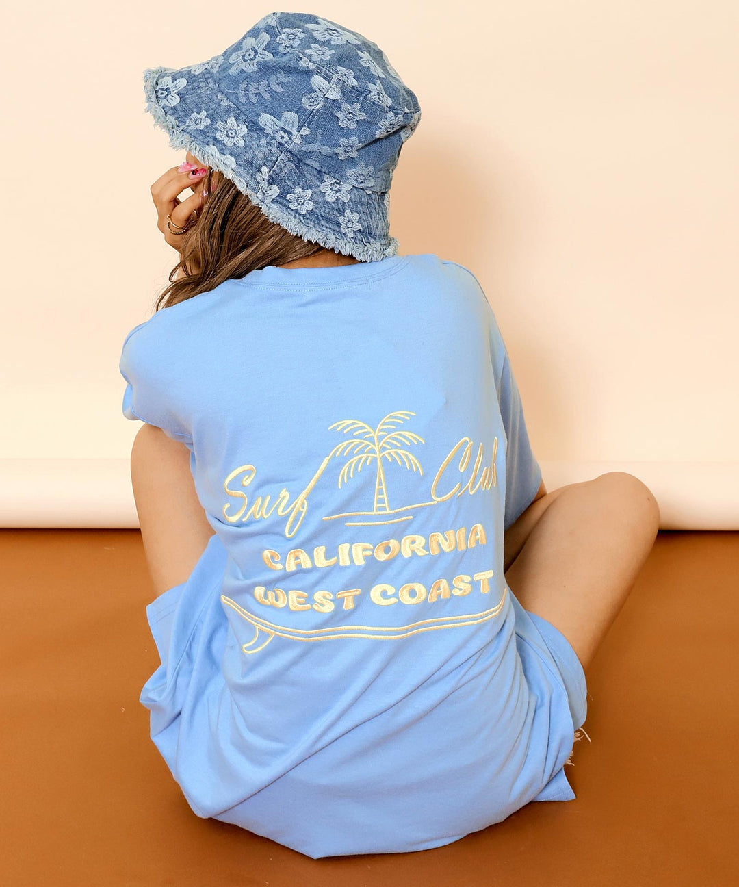 サーフ プレート メッセージ カラー ロゴ 刺繍 Tシャツ 853-6026