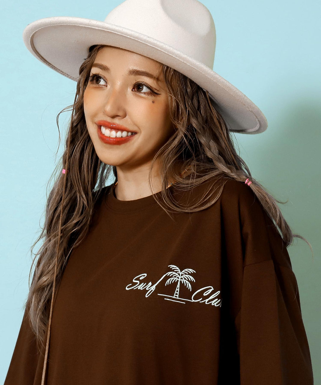 サーフ プレート メッセージ カラー ロゴ 刺繍 Tシャツ 853-6026