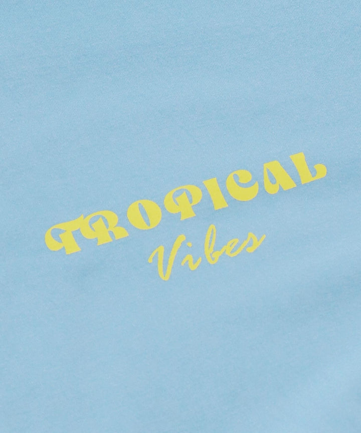 カラー パームツリー プリント オーバーサイズ Tシャツ 853-6027