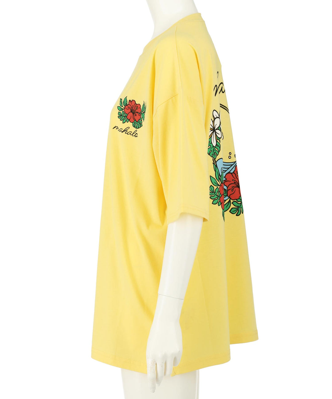 ハワイアン プリント オーバーサイズ Tシャツ 853-6028