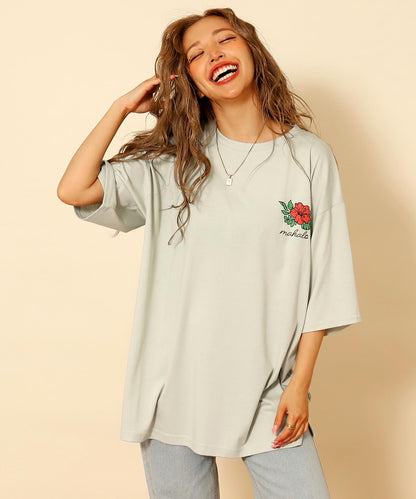 ハワイアン プリント オーバーサイズ Tシャツ 853-6028