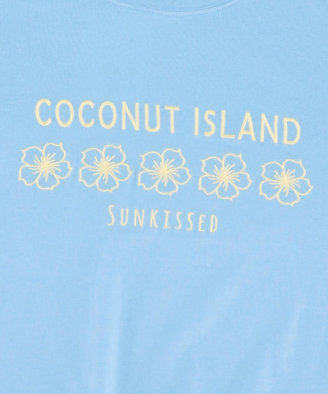ハイビスカス カラー 刺繍 オーバーサイズ Tシャツ 853-6030