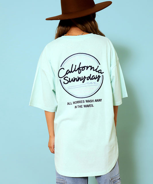 サークル ロゴ 刺繍 ビッグ Tシャツ 853-6041