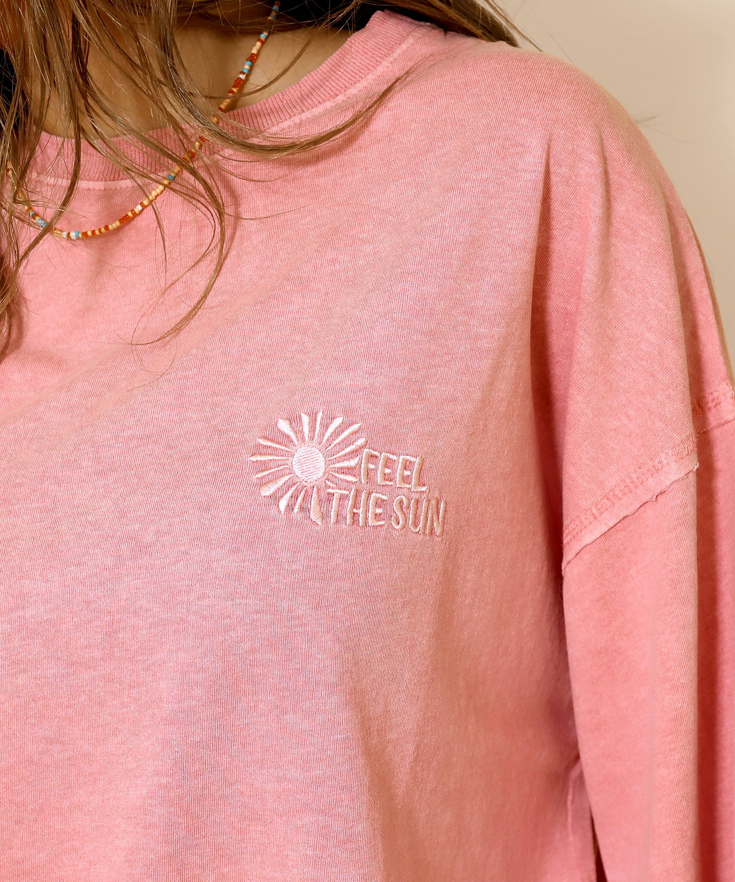 ピグメント 加工 刺繍 カット オフ Tシャツ 853-6042