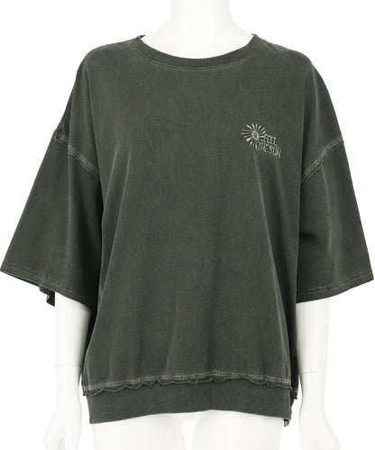 ピグメント 加工 刺繍 カット オフ Tシャツ 853-6042