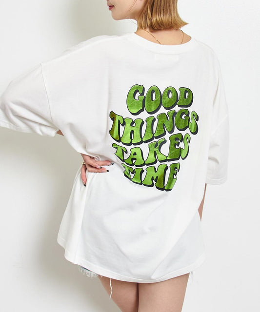 箔 ロゴ プリント ビック Tシャツ 853-6043