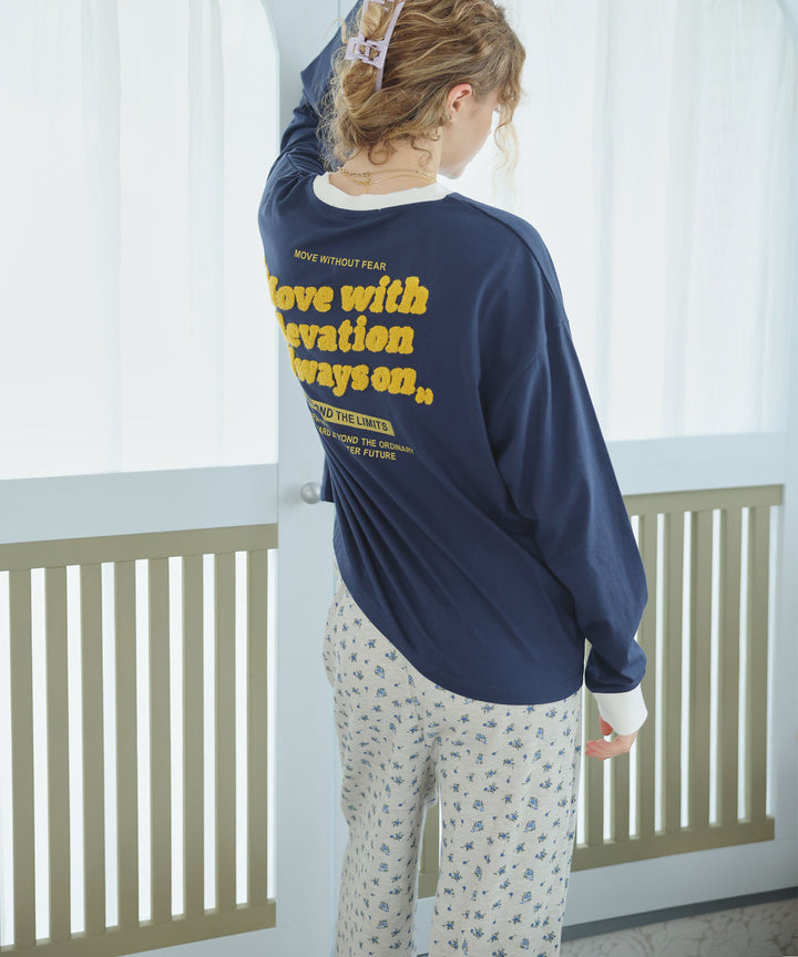 リンガープリントロングTシャツ 853-6061