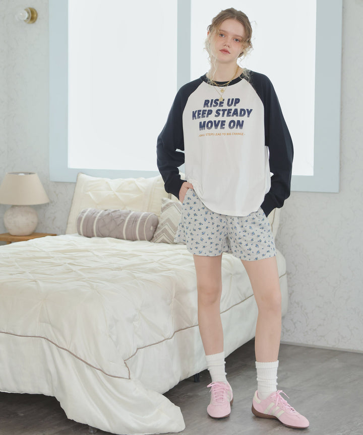 ラグランプリントロングTシャツ 853-6062