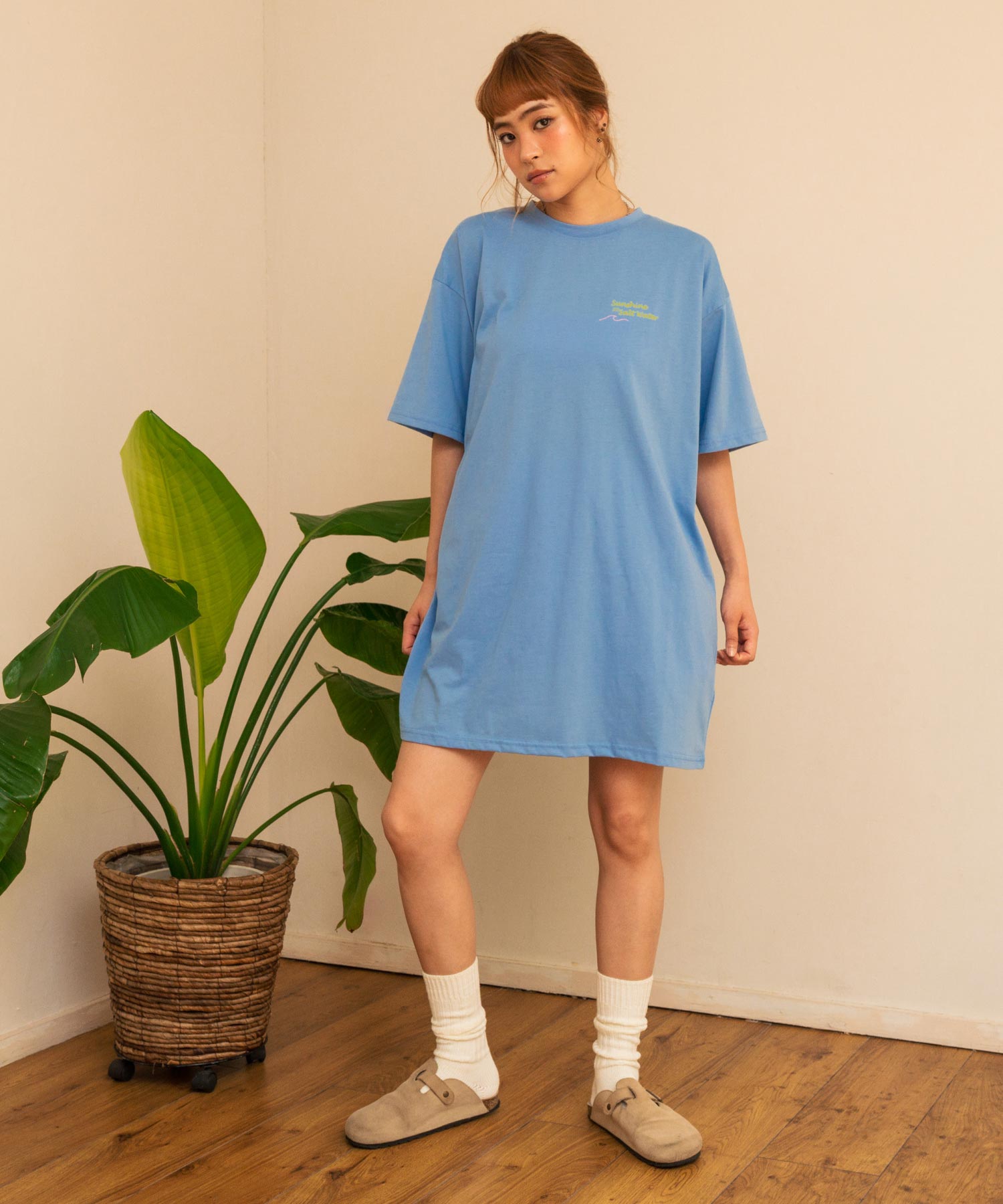 SUN & SEA サーフ プリント ビッグ Tシャツ ワンピース 857-5969