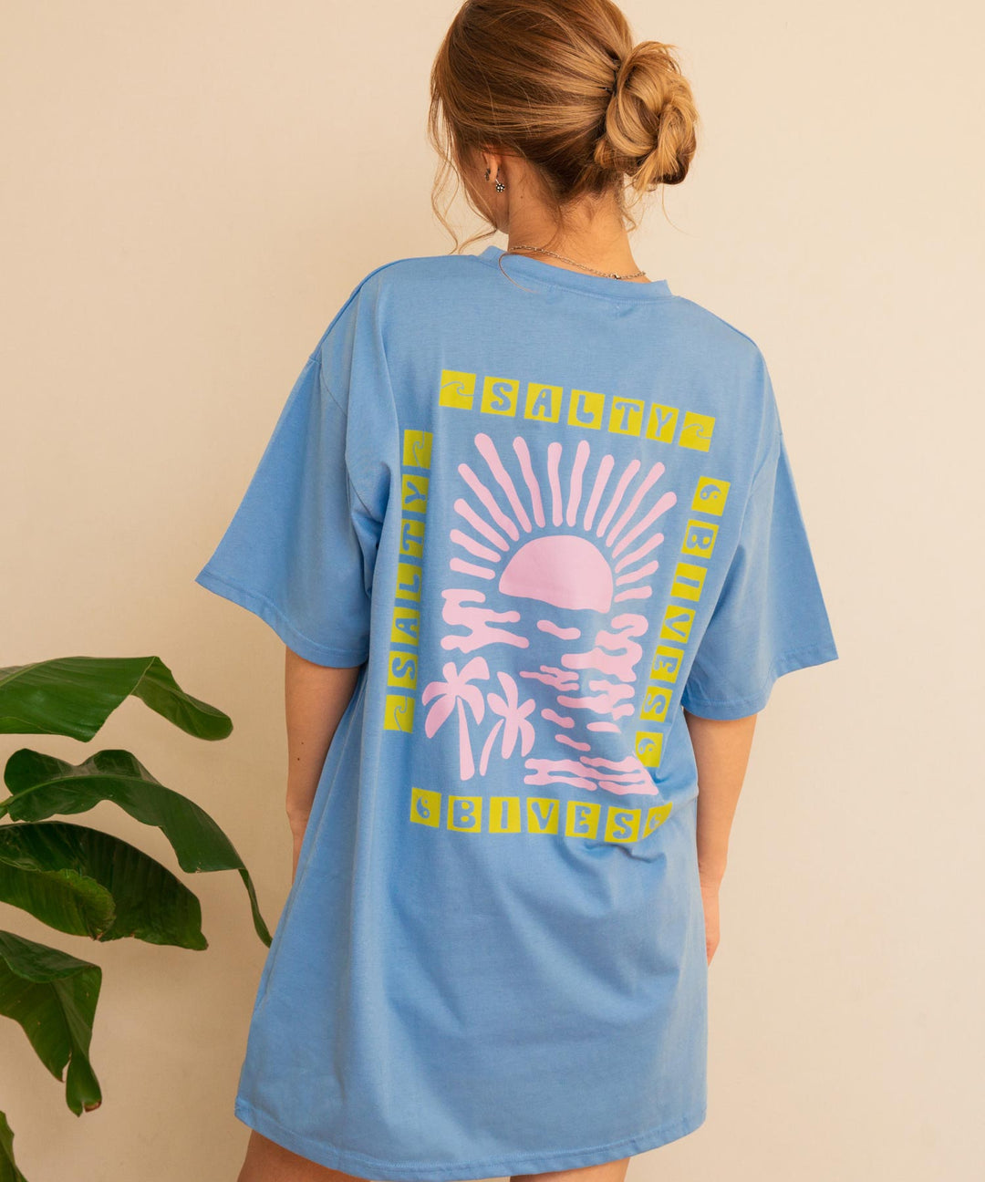 SUN &amp; SEA サーフ プリント ビッグ Tシャツ ワンピース 857-5969