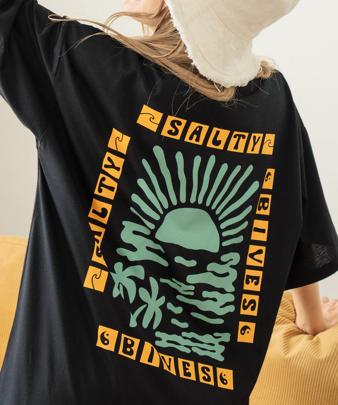 SUN &amp; SEA サーフ プリント ビッグ Tシャツ ワンピース 857-5969