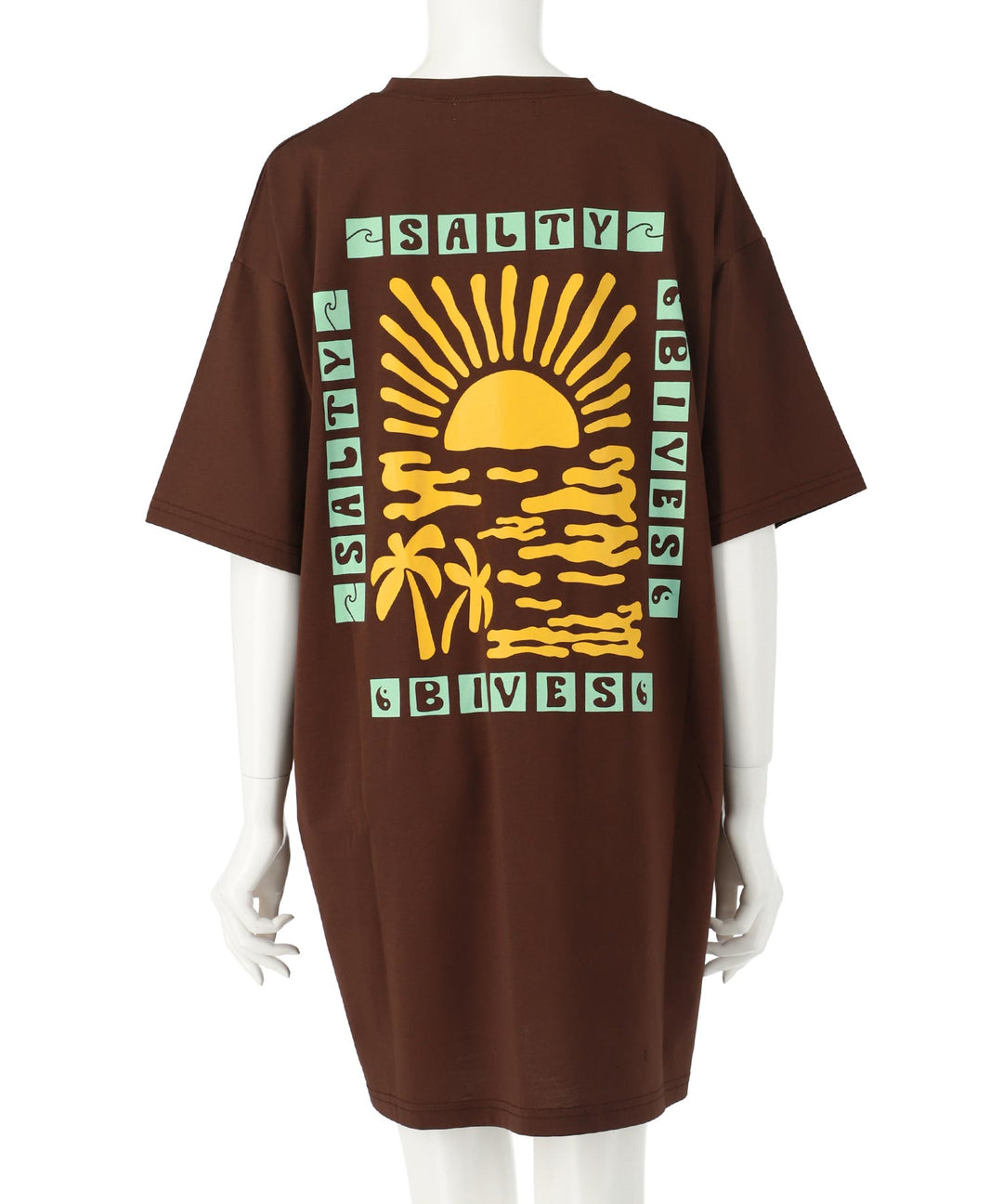 SUN &amp; SEA サーフ プリント ビッグ Tシャツ ワンピース 857-5969