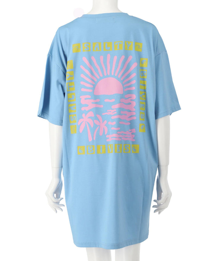 SUN &amp; SEA サーフ プリント ビッグ Tシャツ ワンピース 857-5969