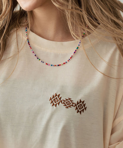 BOHO Dream catcher メッセージ プリント ビッグ Tシャツ ワンピース 857-5970