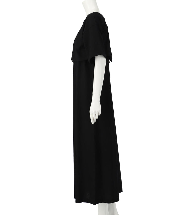 【セット】バックオープン ショート丈 Tシャツ &amp; キャミソール ワンピース セット 857-5971