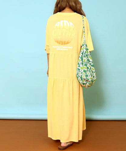 ピグメント 加工 ティアード ロング ワンピース 857-6043