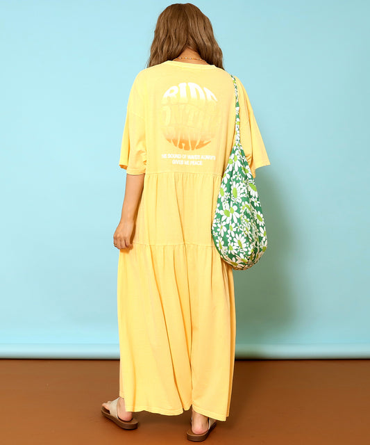 ピグメント 加工 ティアード ロング ワンピース 857-6043
