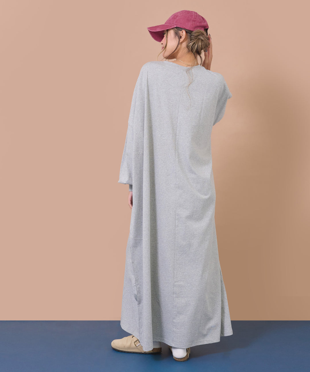 ビッグシルエット ロングワンピース 857-6056