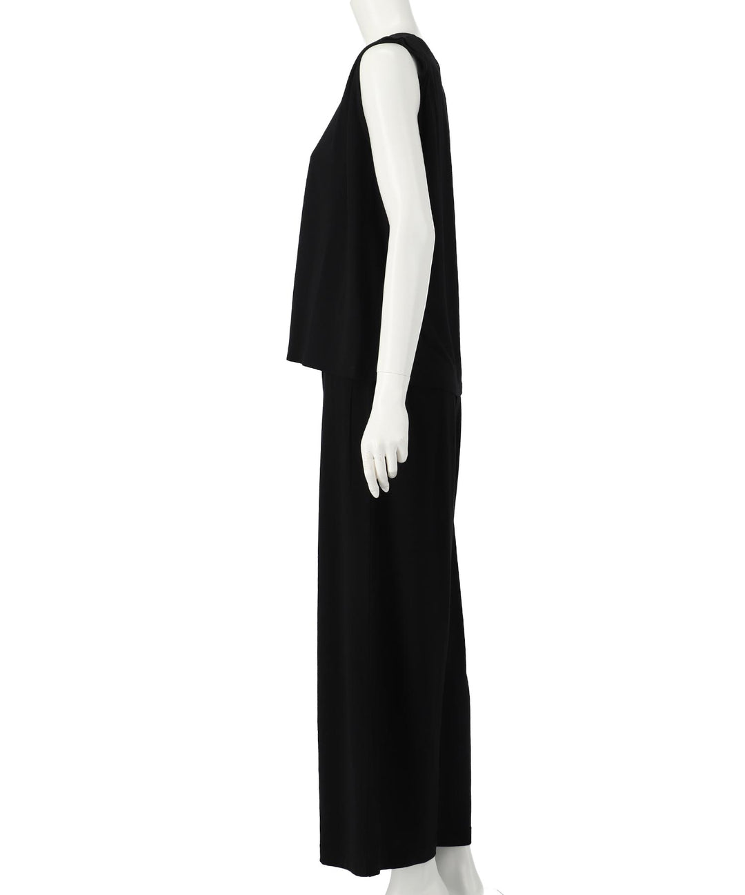 【セット】ノースリーブ トップス &amp; ギャザー リラックス ワイド パンツ カットソー セットアップ 858-5972