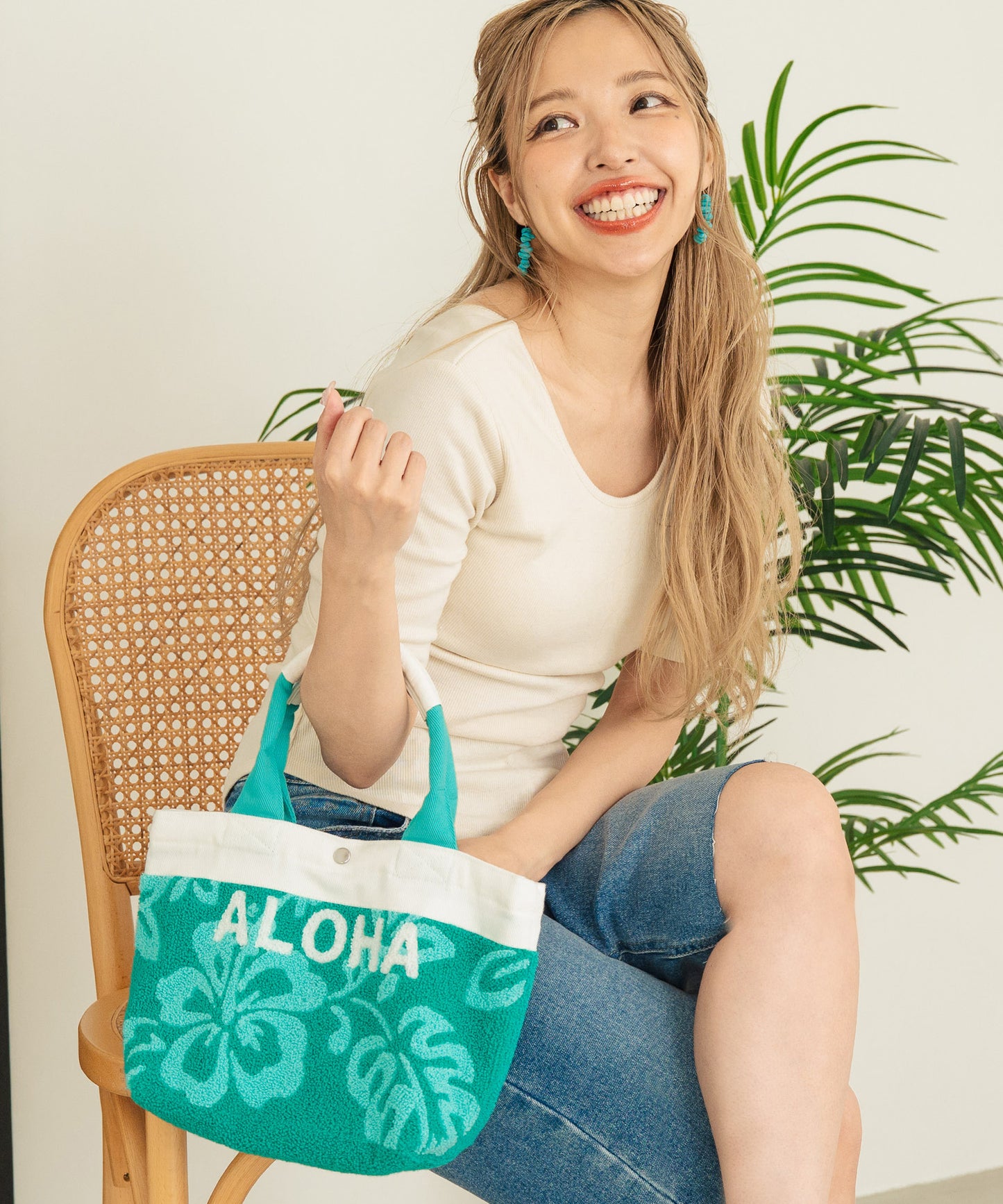 アロハ サガラ刺繍 トートバッグ 859-5987