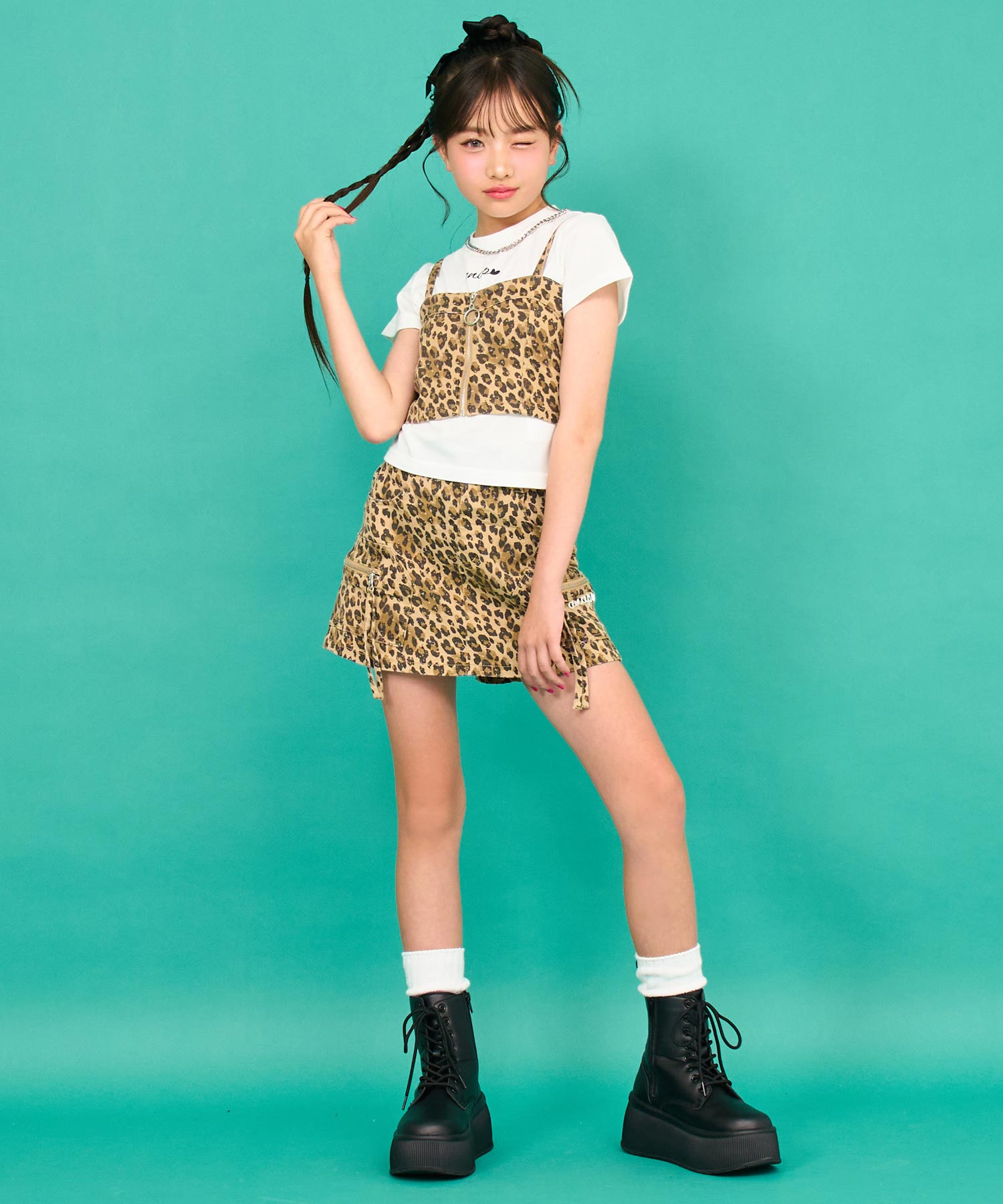 ベージュ/143cm(XSサイズ着用)