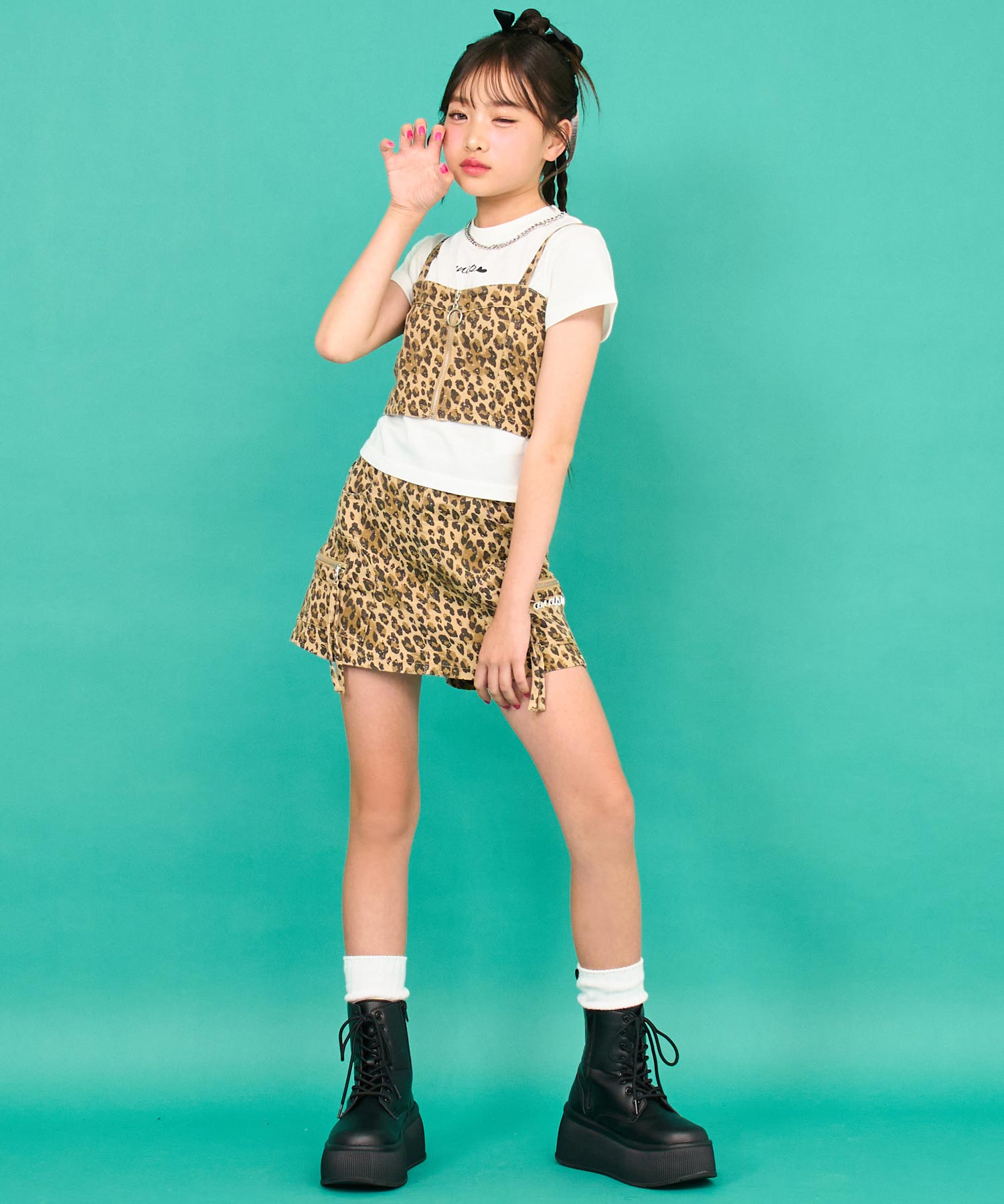 ベージュ/143cm(XSサイズ着用)