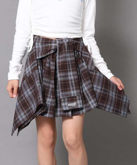 腰巻 シャツ風 スカート【キッズお揃い】 911-7800