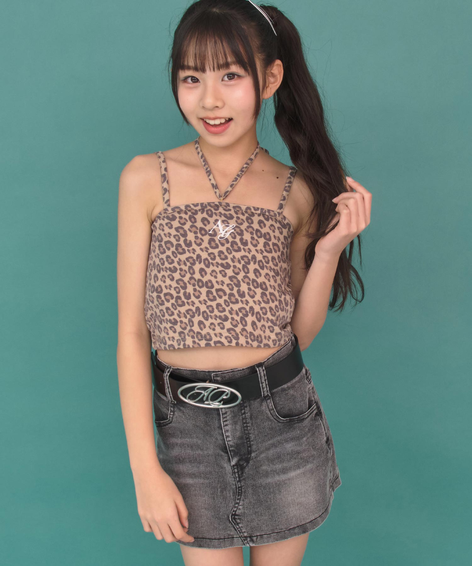 バックルベルト付 デニム ミニスカパン（別売りセットアップ） 911