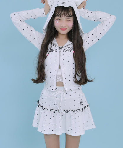 ホワイト/ブラック(Sサイズ着用/身長：約143cm)