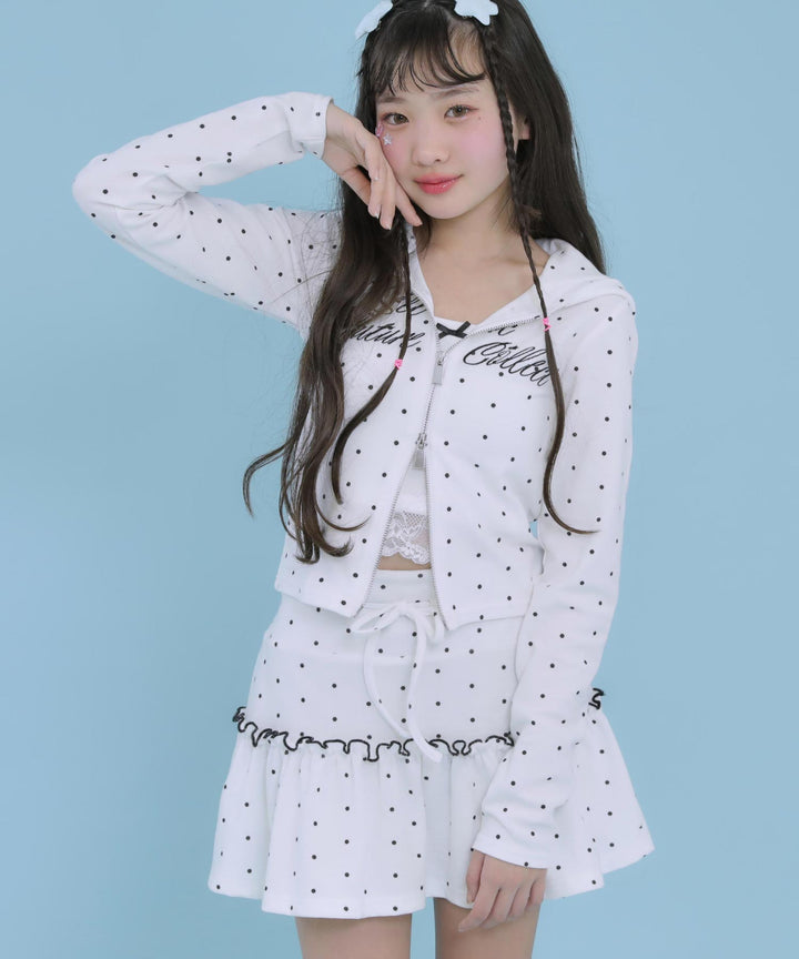ホワイト/ブラック(Sサイズ着用/身長：約143cm)