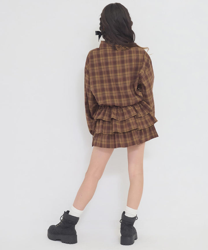 ブラウン(XSサイズ着用/身長：約146cm)