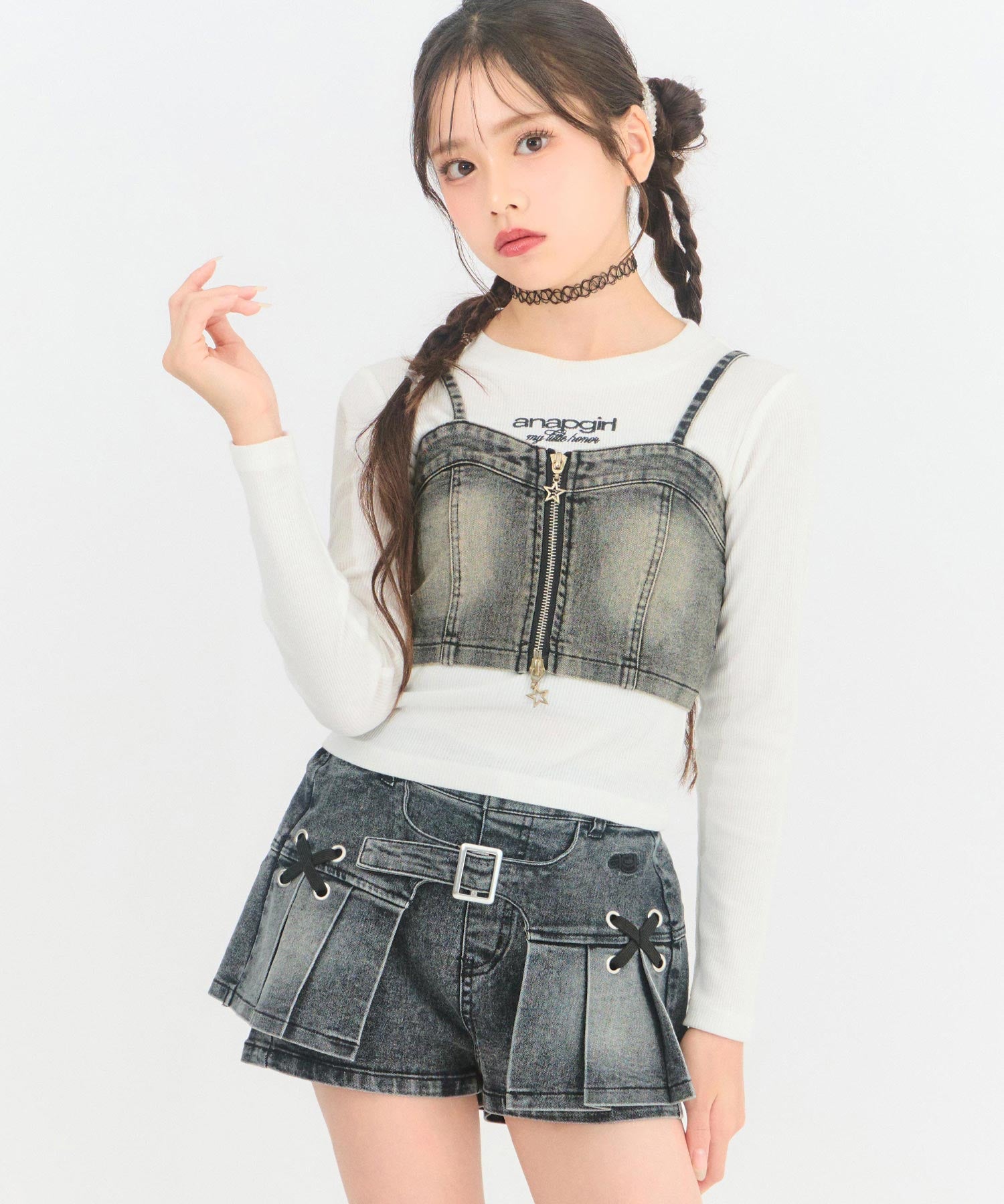 デザインパンツスカート【セットアップ対応】 911-8032 – ANAP
