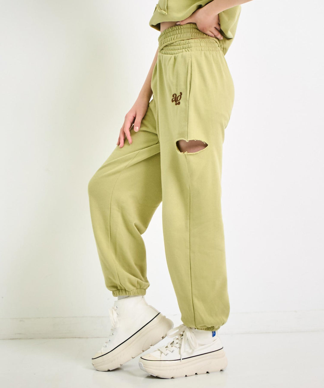 ウエストクロス スウェット ジョガー パンツ 912-7645