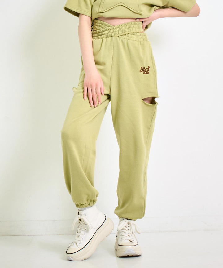 ウエストクロス スウェット ジョガー パンツ 912-7645