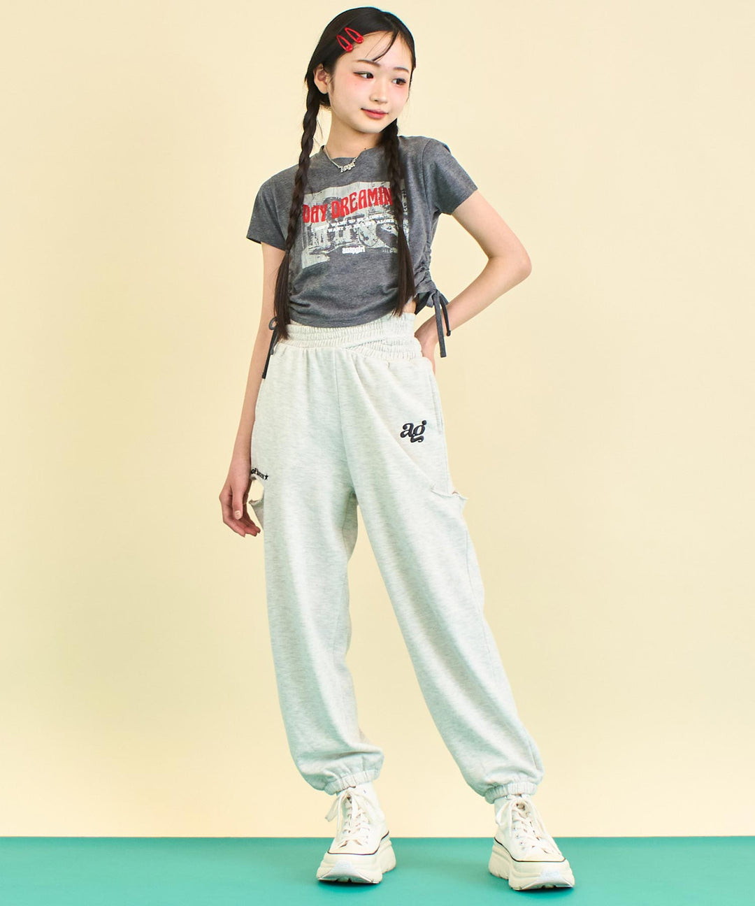 ウエストクロス スウェット ジョガー パンツ 912-7645