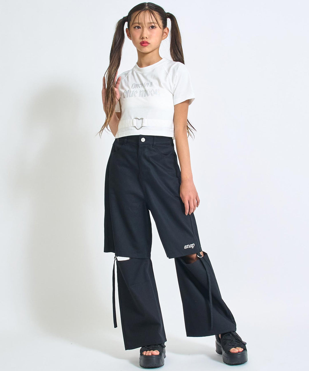 ANAPR+S【リラスポ】2WAY デニム パンツ【キッズお揃い】 912-7680