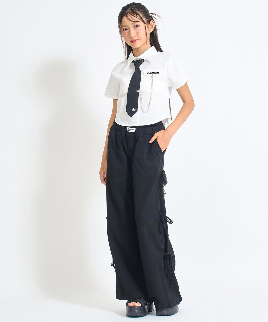 サイド レース リボン スウェット パンツ 912-7696