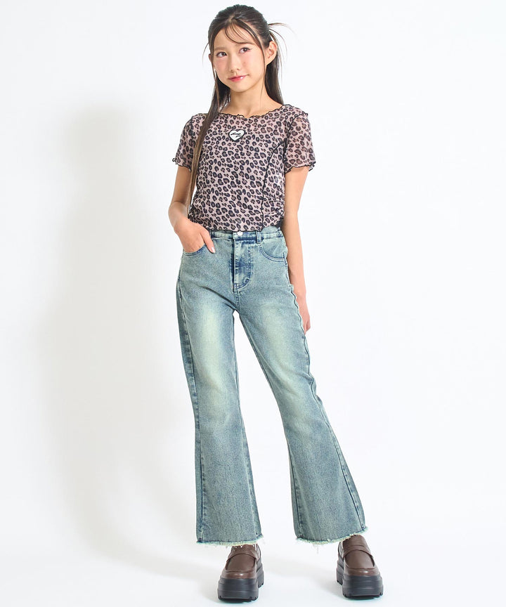 フレア ストレッチ デニム パンツ 912-7710