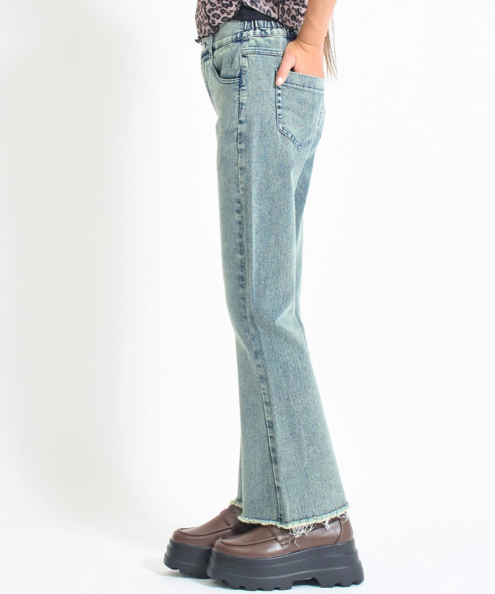フレア ストレッチ デニム パンツ 912-7710