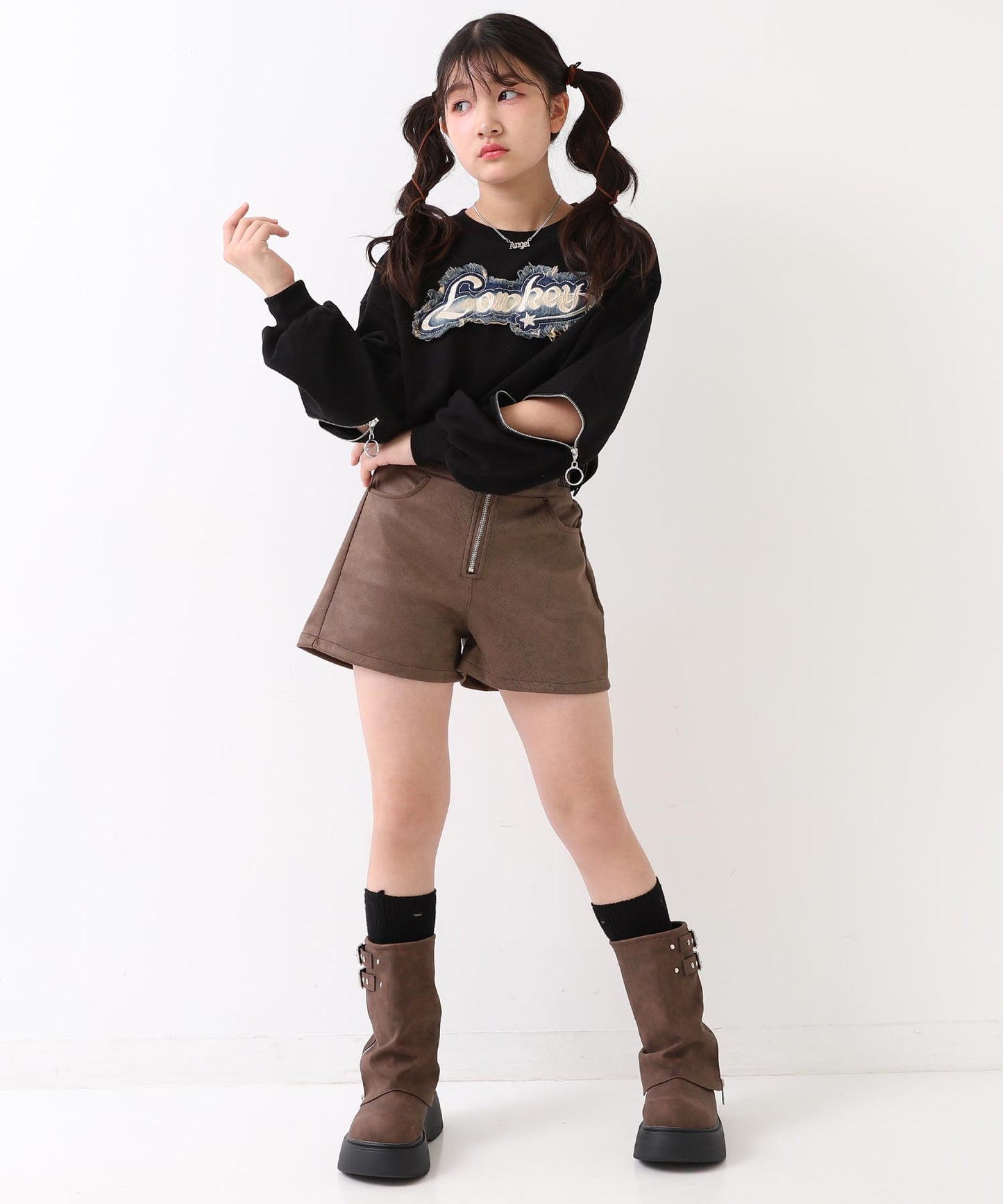 ブラウン/145cm(Sサイズ着用)