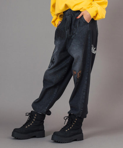 ANAP R＋S ブリーチ スウェット 切替 デニム ジョガーパンツ【ユニセックス】 912-7821