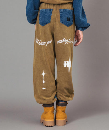 ANAP R＋S ブリーチ スウェット 切替 デニム ジョガーパンツ【ユニセックス】 912-7821