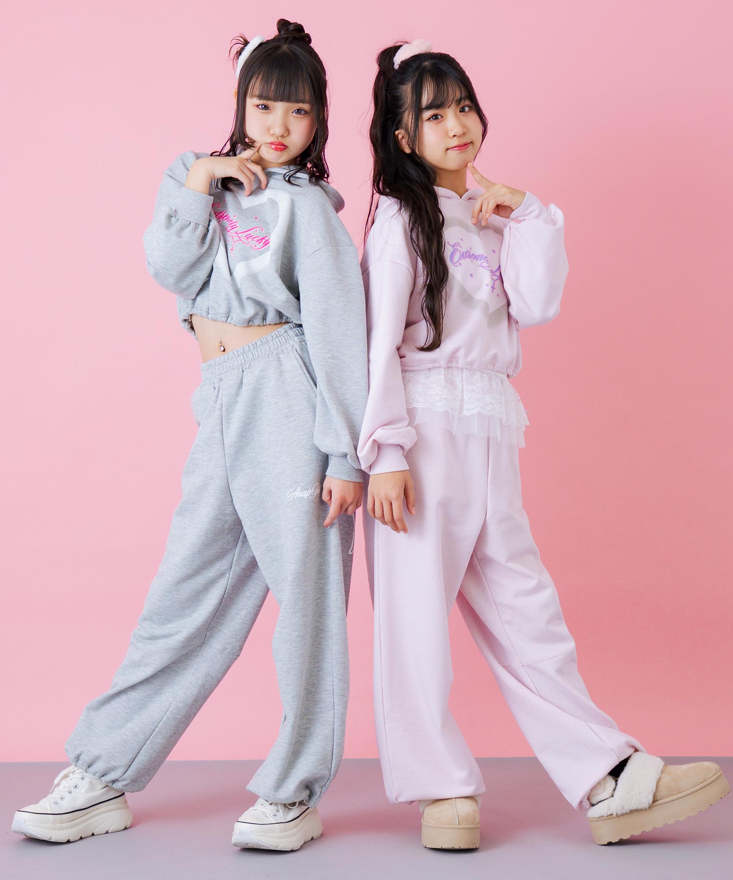 エンジェル羽 ラメ スウェット パンツ 【別売りセットアップ】 912